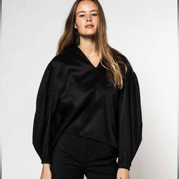 TOTEME black Peony Blouse, size S - Picture 2 of 15